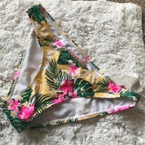 Cabana del Sol Hawaiian Floral Print Classic Bikini Bottom Size S